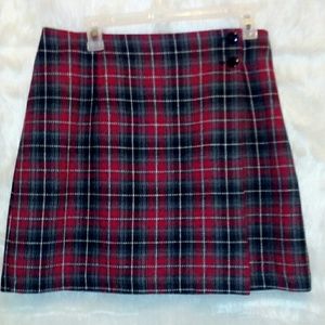 Back To School. 35th and 10th lined plaid wool skirt